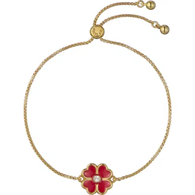 Ted Baker Felicity Enamel Flower Slider Bracelet In Transparent