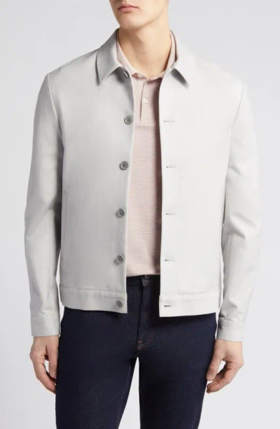 Ted Baker Felix Cotton Blend Chore Jacket In Light Grey