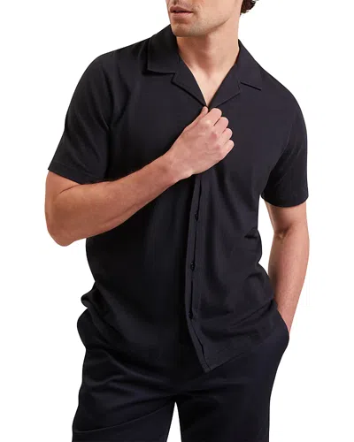 Ted Baker Fendry Camp Shirt In Black