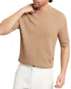 Ted Baker Ferris Relaxed Fit Diamond Crochet Sweater T-shirt In Brown