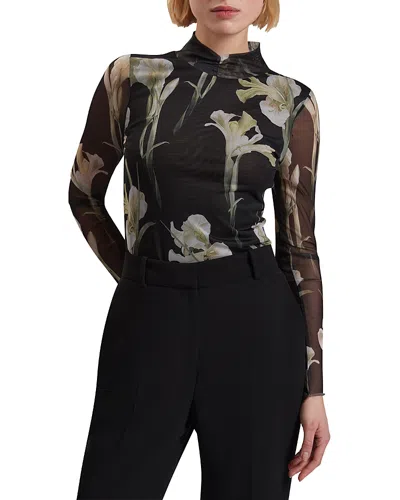 Ted Baker Fiaahh High Neck Mesh Top In Black