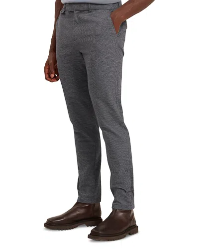 Ted Baker Filiip Slim Fit Micro Dogtooth Pants In Gray