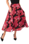 Ted Baker Fiona Floral Brocade Midi Skirt In Black