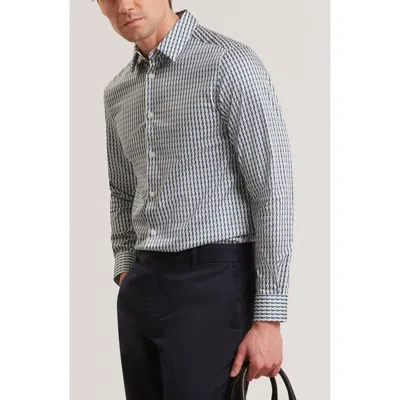 Ted Baker Firdawi Long Sleeve Slim Fit Button-up Shirt In Blue