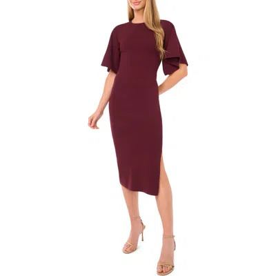 Ted Baker Flare Sleeve Midi Dress In Burgundy