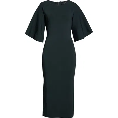 Ted Baker Flare Sleeve Midi Dress In Blue