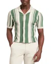 Ted Baker Flauden Striped Pointelle Knit Shirt In Green