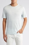 Ted Baker Short Sleeve Linen Crewneck Tee In Stone