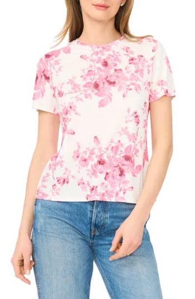 Ted Baker Floral Crewneck T-shirt In Pink