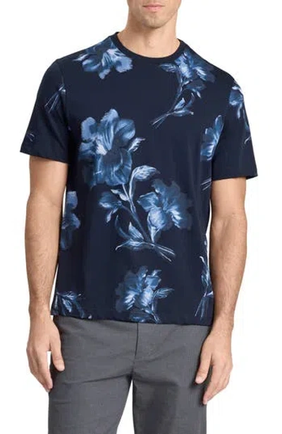 Ted Baker Floral Graphic T-shirt In Blue