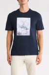 Ted Baker Floral Graphic T-shirt In Blue