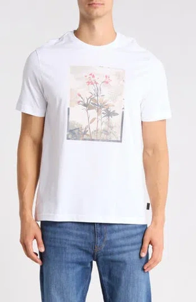 Ted Baker Floral Graphic T-shirt In White