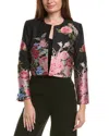 Ted Baker Floral Jacquard Jacket In Black