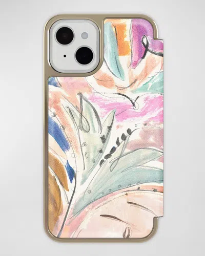 Ted Baker Floral Mirror Folio Iphone 13/14 Case In Multi