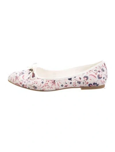 Pre-owned Ted Baker Floral Print Ballet Flats In Pink