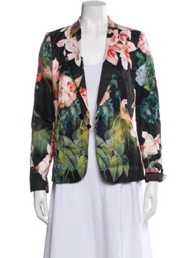 Pre-owned Ted Baker Floral Print Blazer In Multi