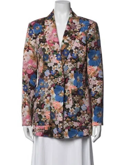 Pre-owned Ted Baker Floral Print Blazer In Multicolor