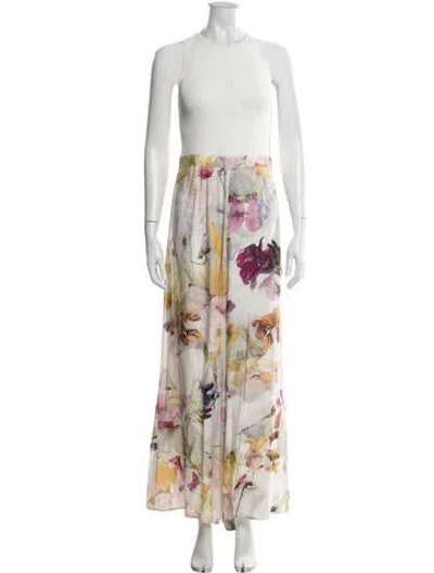 Pre-owned Ted Baker Floral Print Crew Neck Jumpsuit In Multi
