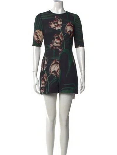 Pre-owned Ted Baker Floral Print Crew Neck Jumpsuit In Multi