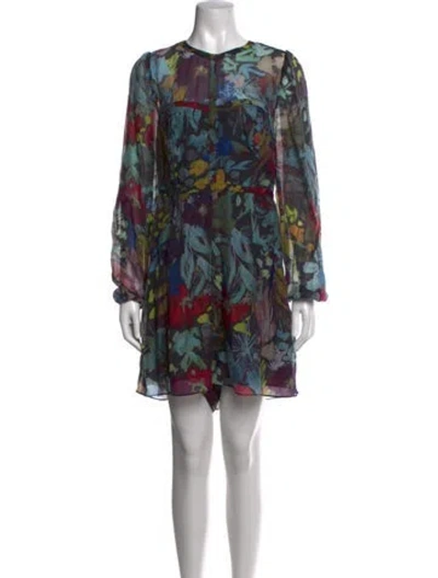 Pre-owned Ted Baker Floral Print Crew Neck Jumpsuit In Multicolor