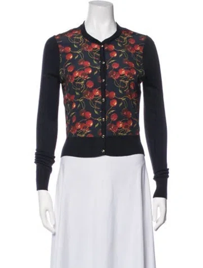 Pre-owned Ted Baker Floral Print Jacket In Blue