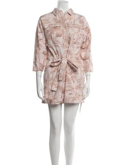 Pre-owned Ted Baker Floral Print Jumpsuit In Pink