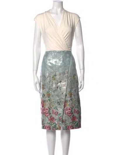 Pre-owned Ted Baker Floral Print Knee-length Dress