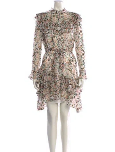 Pre-owned Ted Baker Floral Print Knee-length Dress In Multi