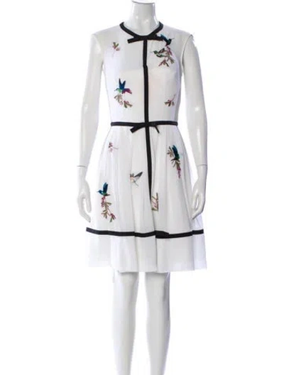 Pre-owned Ted Baker Floral Print Knee-length Dress In Multi