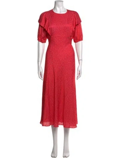 Pre-owned Ted Baker Floral Print Midi Length Dress