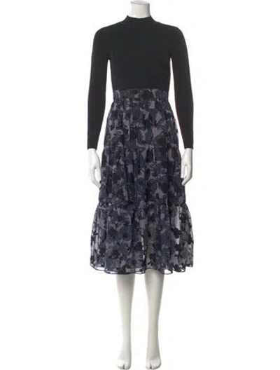Pre-owned Ted Baker Floral Print Midi Length Dress In Multi