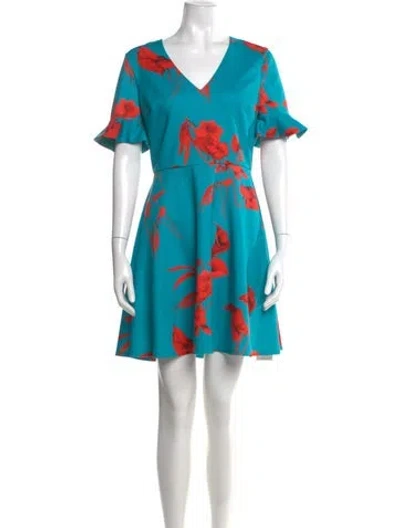 Pre-owned Ted Baker Floral Print Mini Dress