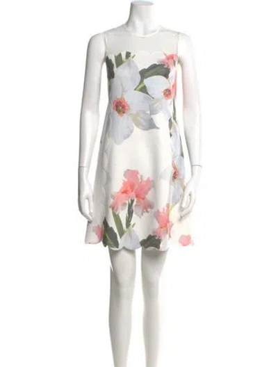 Pre-owned Ted Baker Floral Print Mini Dress