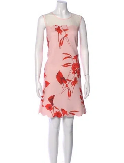 Pre-owned Ted Baker Floral Print Mini Dress In Multi