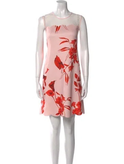Pre-owned Ted Baker Floral Print Mini Dress In Multi