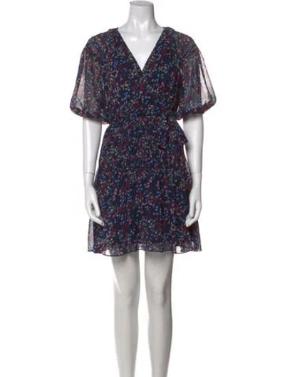 Pre-owned Ted Baker Floral Print Mini Dress In Multi