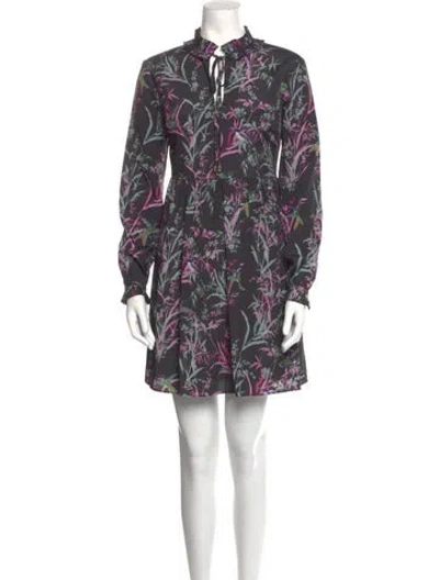 Pre-owned Ted Baker Floral Print Mini Dress In Multi