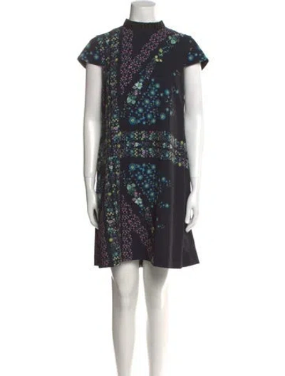 Pre-owned Ted Baker Floral Print Mini Dress In Multi