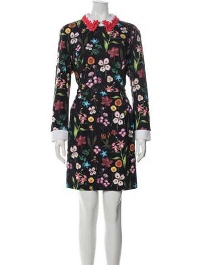 Pre-owned Ted Baker Floral Print Mini Dress In Multi