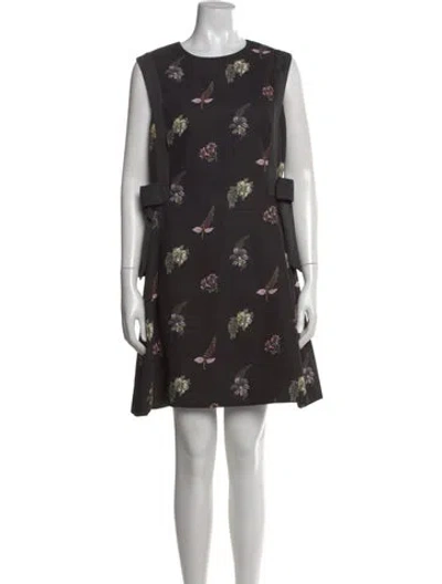 Pre-owned Ted Baker Floral Print Mini Dress In Multi