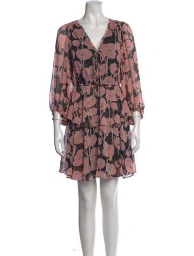 Pre-owned Ted Baker Floral Print Mini Dress In Multi