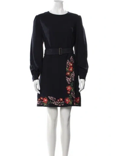 Pre-owned Ted Baker Floral Print Mini Dress In Multi