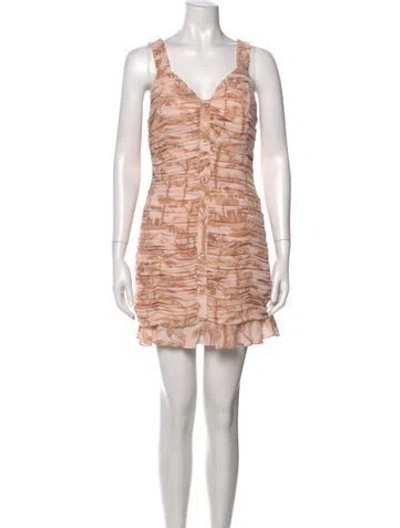 Pre-owned Ted Baker Floral Print Mini Dress In Pink