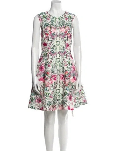 Pre-owned Ted Baker Floral Print Mini Dress W/ Tags In Multi