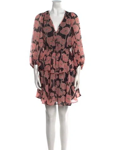 Pre-owned Ted Baker Floral Print Mini Dress W/ Tags In Multi