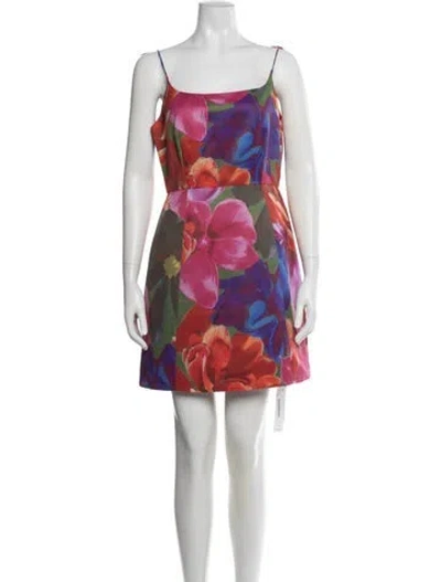 Pre-owned Ted Baker Floral Print Mini Dress W/ Tags In Multi