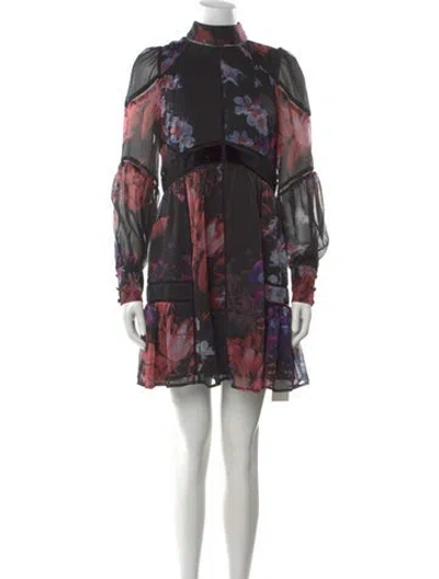 Pre-owned Ted Baker Floral Print Mini Dress W/ Tags In Multi