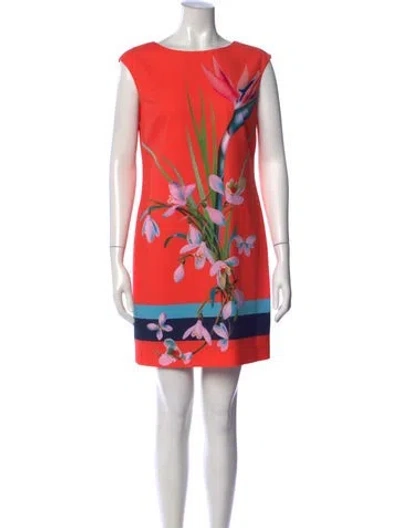 Pre-owned Ted Baker Floral Print Mini Dress W/ Tags In Multi
