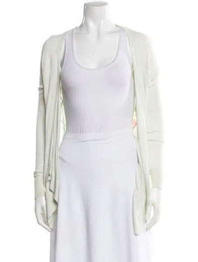 Pre-owned Ted Baker Floral Print Open Front Sweater In Green