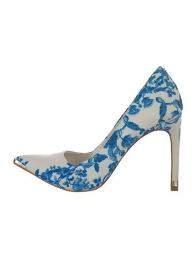 Pre-owned Ted Baker Floral Print Pumps In Neutrals